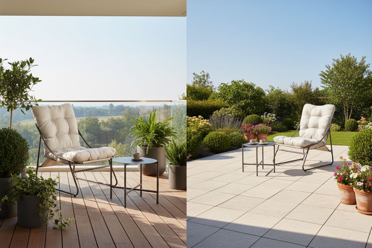 Progarden Zahradní balkonová sestava AMBIANCE stolek + 2 křesla + 2x polstry šedá final 2